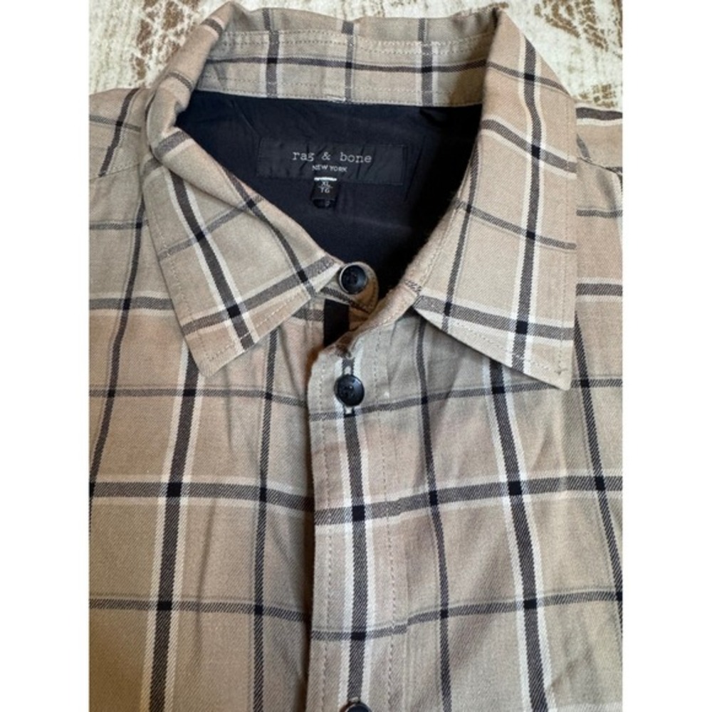 Rag & Bone Plaid Button Down Shirt Men's XL - Picture 6 of 8